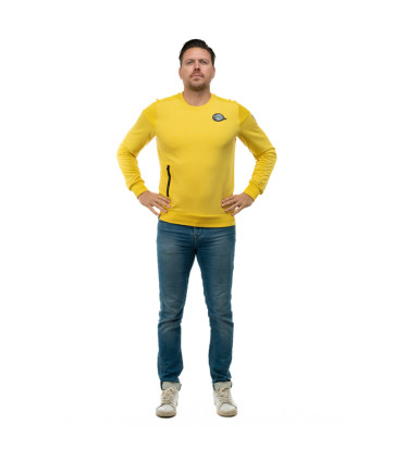 SWEAT ATLEISURE COL ROND YELLOW