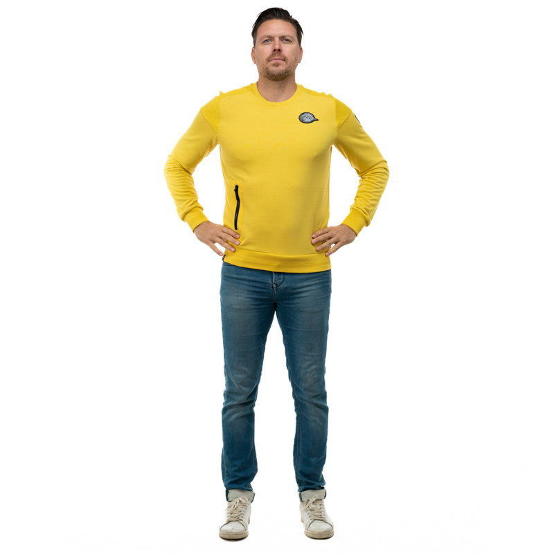 SWEAT ATLEISURE COL ROND YELLOW