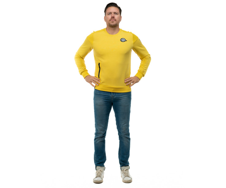 SWEAT ATLEISURE COL ROND YELLOW