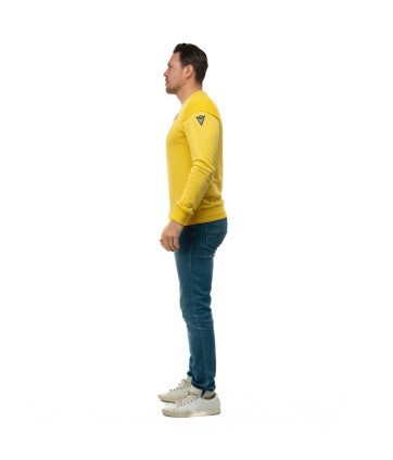 SWEAT ATLEISURE COL ROND YELLOW