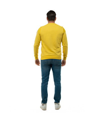 SWEAT ATLEISURE COL ROND YELLOW