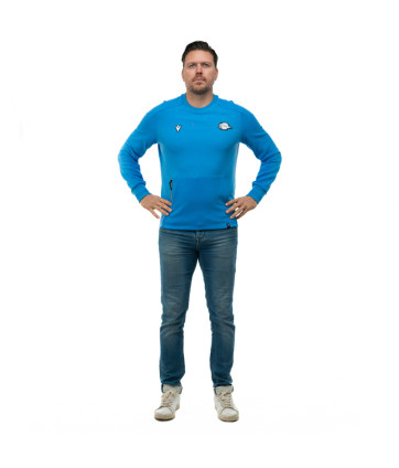 SWEAT ATLEISURE COL ROND BLEU