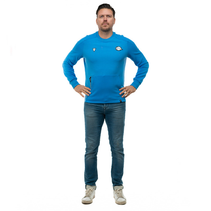 SWEAT ATLEISURE COL ROND BLEU