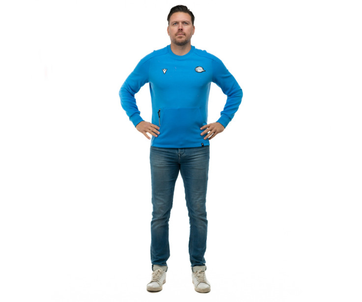 SWEAT ATLEISURE COL ROND BLEU