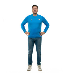 SWEAT ATLEISURE COL ROND BLEU