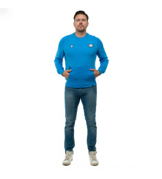 SWEAT ATLEISURE COL ROND BLEU