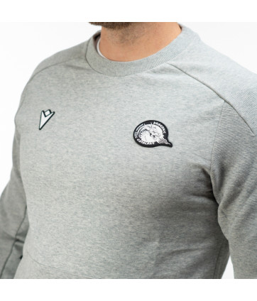 SWEAT ATLEISURE COL ROND GRIS