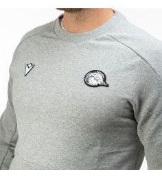 SWEAT ATLEISURE COL ROND GRIS