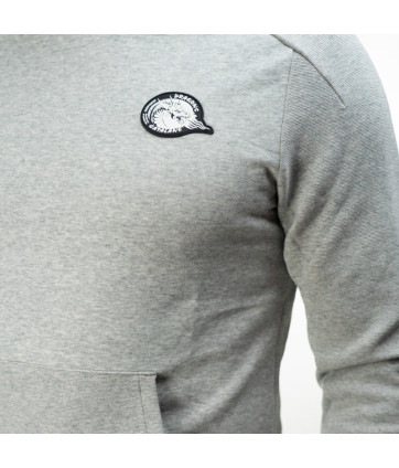 SWEAT ATLEISURE COL ROND GRIS