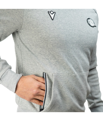 SWEAT ATLEISURE COL ROND GRIS