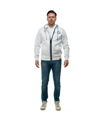 VESTE CAPUCHE ATLEISURE BLANCHE