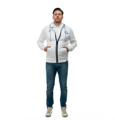 VESTE CAPUCHE ATLEISURE BLANCHE