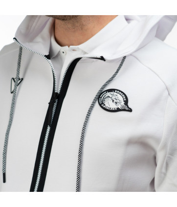 VESTE CAPUCHE ATLEISURE BLANCHE