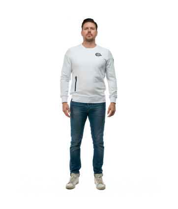 SWEAT COL ROND ATLEISURE BLANC