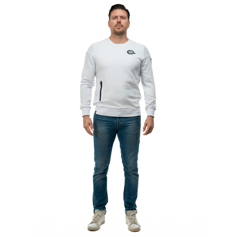 SWEAT COL ROND ATLEISURE BLANC