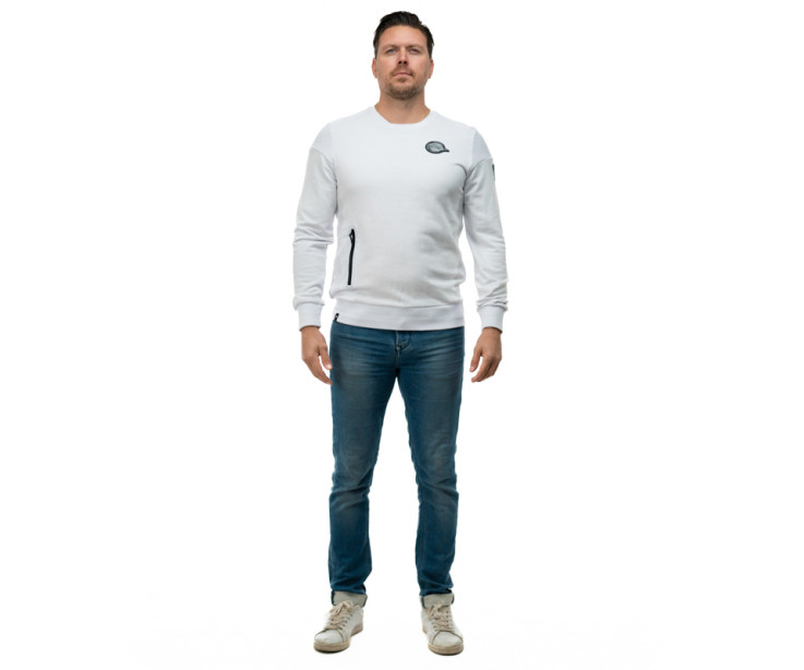 SWEAT COL ROND ATLEISURE BLANC